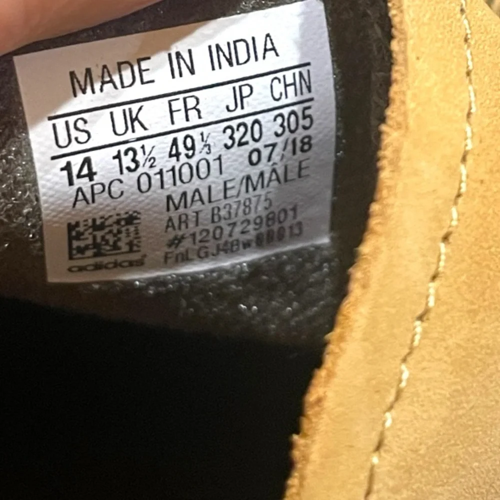 Adidas Stan Smith WP Leather Trainers US Men Sz 14 Suede Wheat Brown